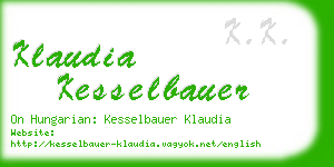 klaudia kesselbauer business card